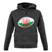 Welsh Flag Rugby Ball Unisex Hoodie