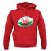 Welsh Flag Rugby Ball Unisex Hoodie