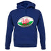 Welsh Flag Rugby Ball Unisex Hoodie