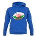 Welsh Flag Rugby Ball Unisex Hoodie