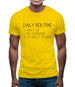 Daily Routine List Mens T-Shirt