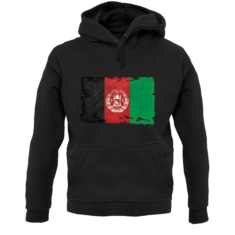 Afghanistan Grunge Style Flag Unisex Hoodie