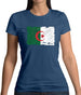 Algeria Grunge Style Flag Womens T-Shirt