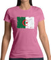 Algeria Grunge Style Flag Womens T-Shirt