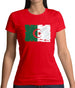 Algeria Grunge Style Flag Womens T-Shirt