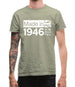 Made In 1946 All British Parts Crown Mens T-Shirt