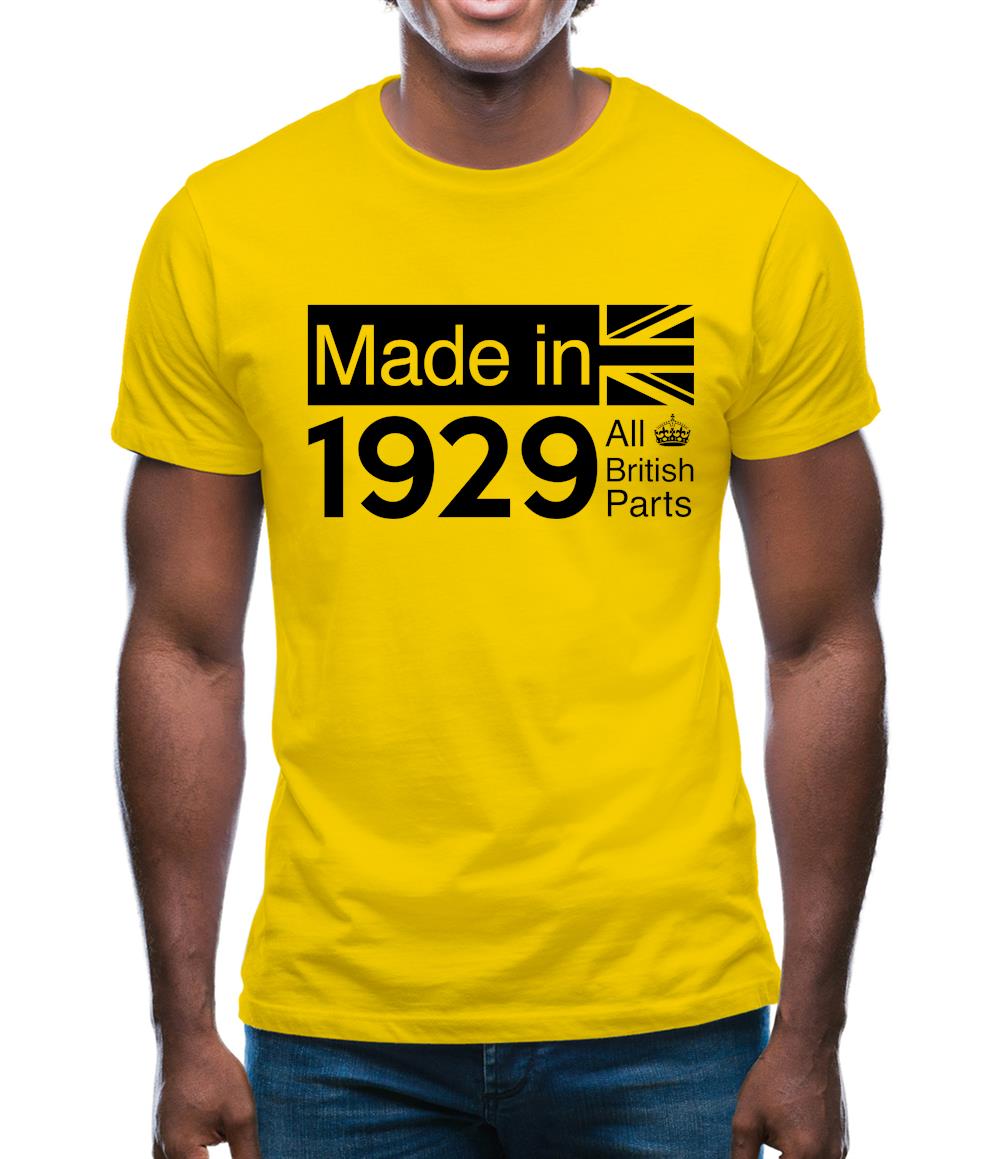 Made In 1929 All British Parts Crown Mens T-Shirt