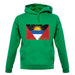 Antigua And Barbuda Grunge Style Flag unisex hoodie