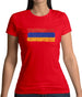 Armenia Grunge Style Flag Womens T-Shirt