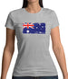 Australia Grunge Style Flag Womens T-Shirt