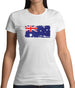 Australia Grunge Style Flag Womens T-Shirt