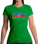 Azerbaijan Grunge Style Flag Womens T-Shirt