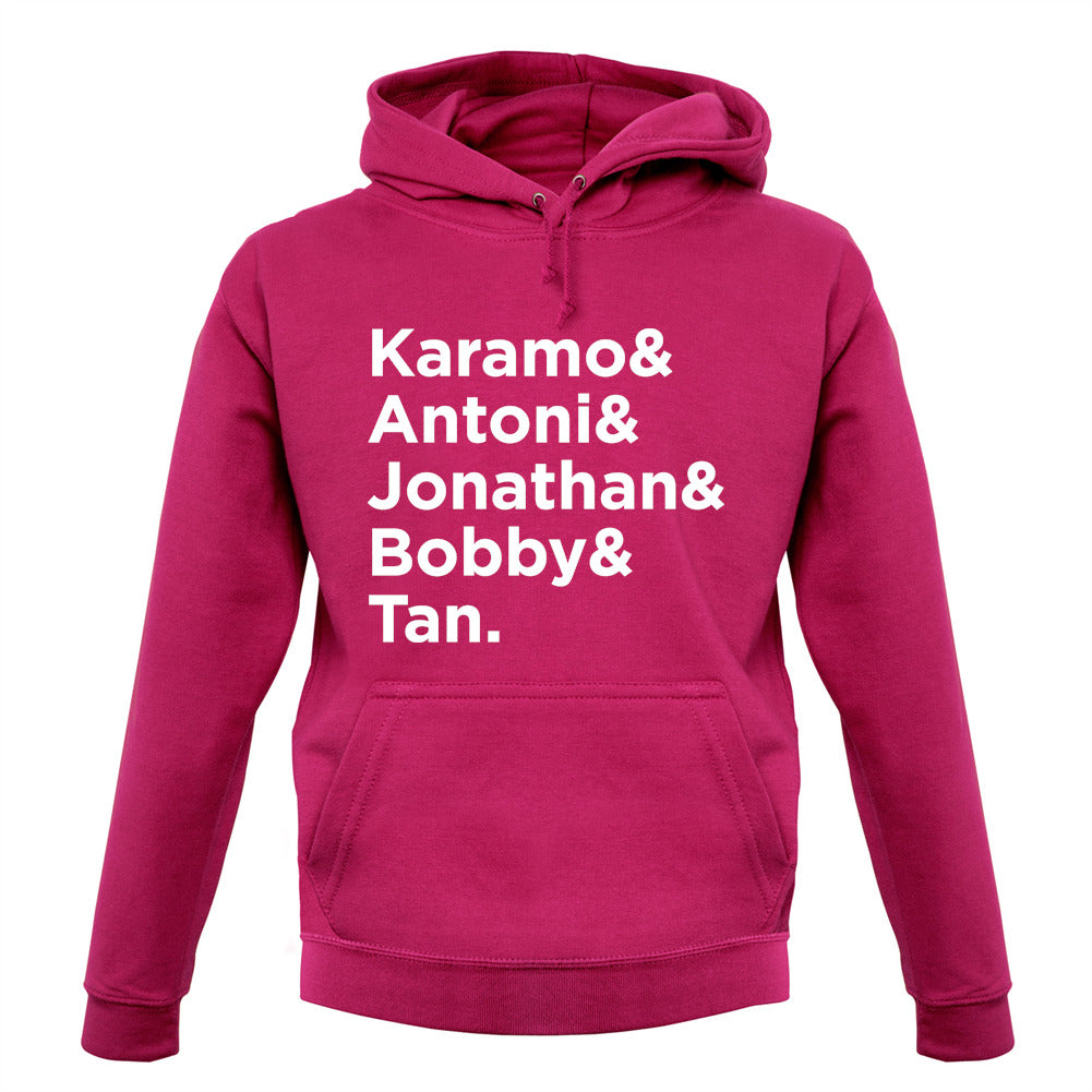 Queer Eye Name List Unisex Hoodie