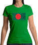 Bangladesh Grunge Style Flag Womens T-Shirt