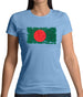 Bangladesh Grunge Style Flag Womens T-Shirt