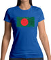 Bangladesh Grunge Style Flag Womens T-Shirt