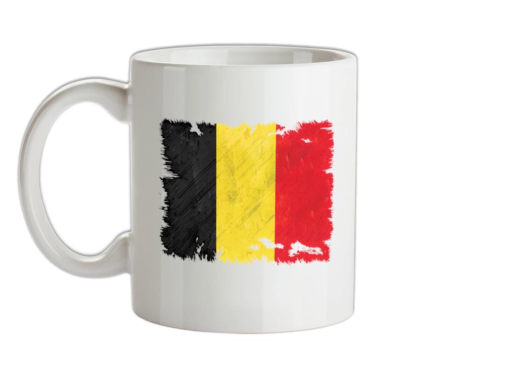 Belgium Grunge Style Flag Ceramic Mug