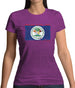 Belize Grunge Style Flag Womens T-Shirt