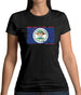 Belize Grunge Style Flag Womens T-Shirt