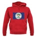 Belize Grunge Style Flag unisex hoodie