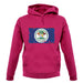 Belize Grunge Style Flag unisex hoodie