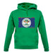 Belize Grunge Style Flag unisex hoodie