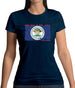 Belize Grunge Style Flag Womens T-Shirt