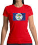 Belize Grunge Style Flag Womens T-Shirt