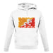 Bhutan Grunge Style Flag unisex hoodie