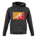 Bhutan Grunge Style Flag unisex hoodie