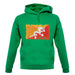 Bhutan Grunge Style Flag unisex hoodie