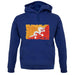 Bhutan Grunge Style Flag unisex hoodie