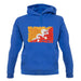Bhutan Grunge Style Flag unisex hoodie
