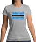 Botswana Grunge Style Flag Womens T-Shirt