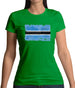 Botswana Grunge Style Flag Womens T-Shirt