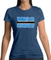 Botswana Grunge Style Flag Womens T-Shirt