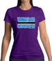 Botswana Grunge Style Flag Womens T-Shirt