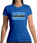 Botswana Grunge Style Flag Womens T-Shirt