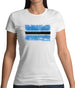 Botswana Grunge Style Flag Womens T-Shirt