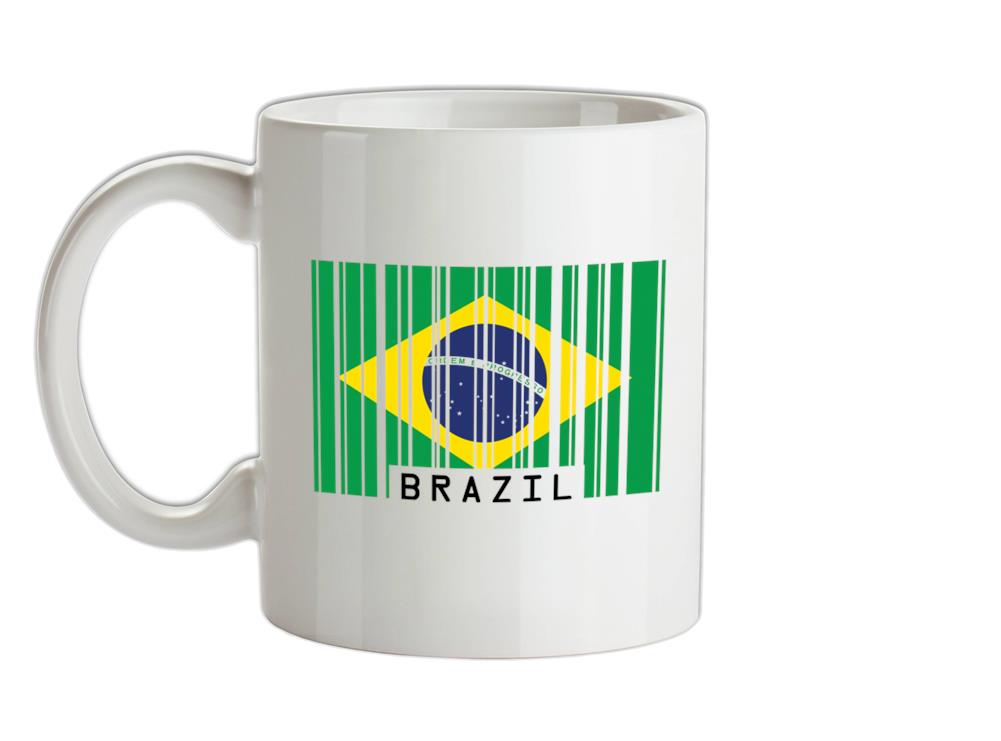 Brazil Barcode Style Flag Ceramic Mug