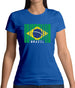 Brazil Barcode Style Flag Womens T-Shirt
