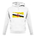 Brunei Grunge Style Flag unisex hoodie