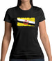 Brunei Grunge Style Flag Womens T-Shirt