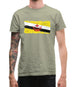 Brunei Grunge Style Flag Mens T-Shirt