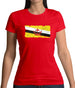 Brunei Grunge Style Flag Womens T-Shirt