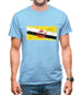 Brunei Grunge Style Flag Mens T-Shirt