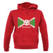 Burundi Barcode Style Flag unisex hoodie