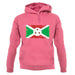 Burundi Grunge Style Flag unisex hoodie