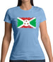 Burundi Grunge Style Flag Womens T-Shirt