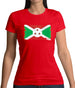 Burundi Grunge Style Flag Womens T-Shirt